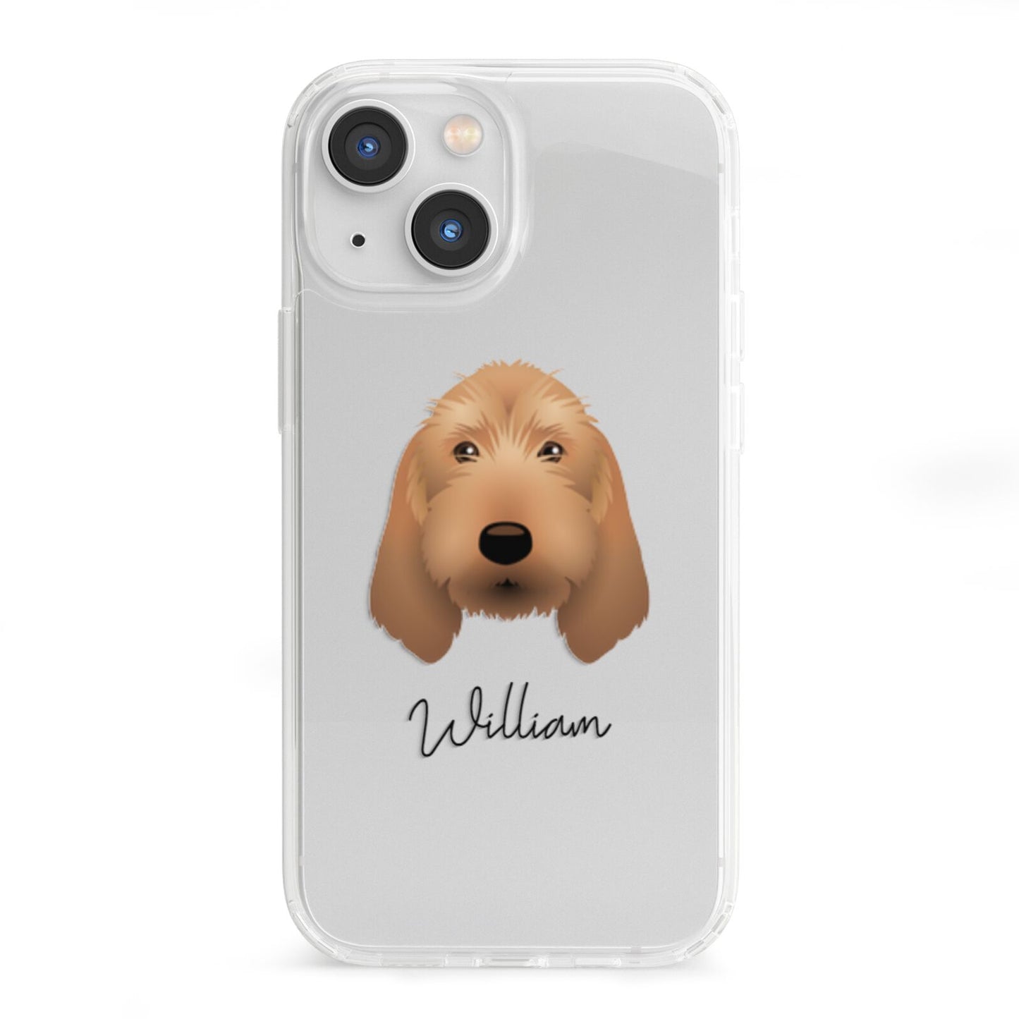 Basset Fauve De Bretagne Personalised iPhone 13 Mini Clear Bumper Case