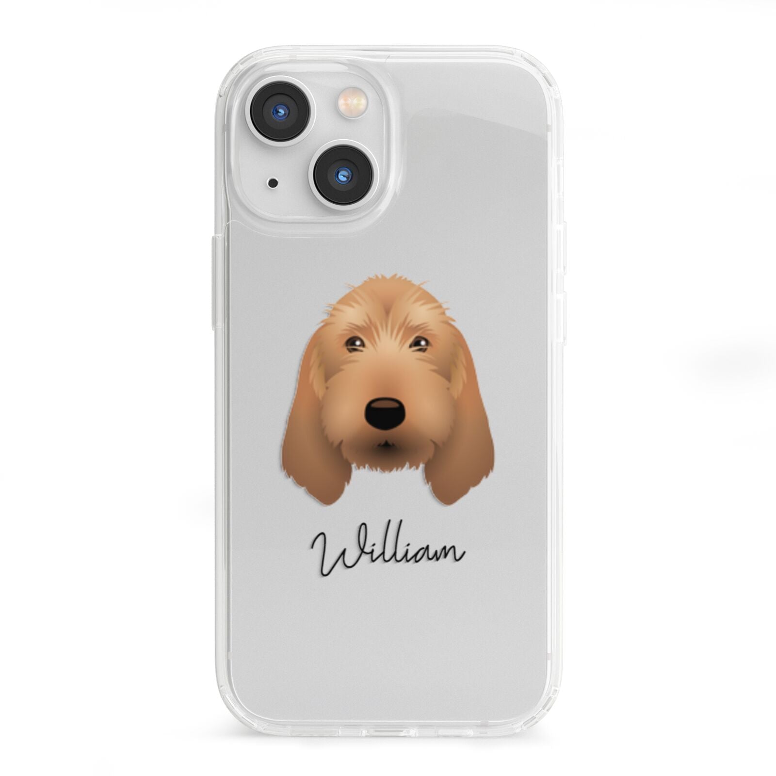 Basset Fauve De Bretagne Personalised iPhone 13 Mini Clear Bumper Case