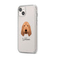 Basset Fauve De Bretagne Personalised iPhone 14 Plus Clear Tough Case Starlight Angled Image