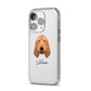 Basset Fauve De Bretagne Personalised iPhone 14 Pro Clear Tough Case Silver Angled Image