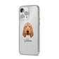 Basset Fauve De Bretagne Personalised iPhone 14 Pro Max Clear Tough Case Silver Angled Image