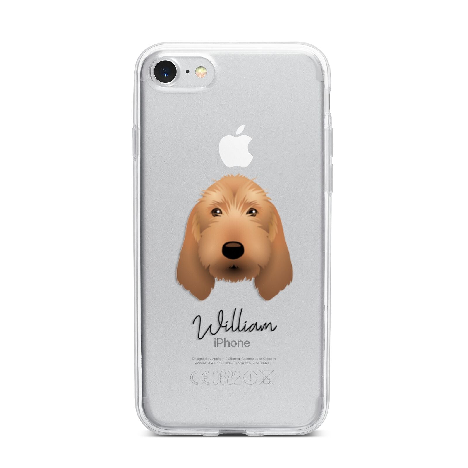 Basset Fauve De Bretagne Personalised iPhone 7 Bumper Case on Silver iPhone