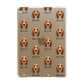 Basset Hound Icon with Name Apple iPad Gold Case