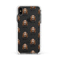 Basset Hound Icon with Name Apple iPhone Xs Max Impact Case White Edge on Black Phone