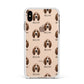 Basset Hound Icon with Name Apple iPhone Xs Max Impact Case White Edge on Gold Phone