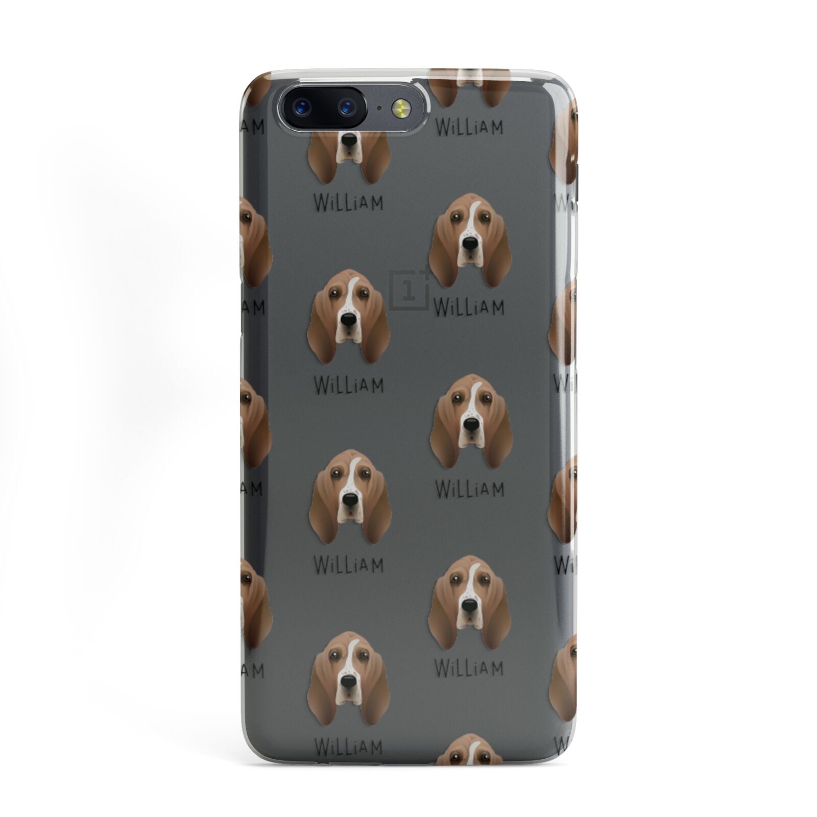 Basset Hound Icon with Name OnePlus Case