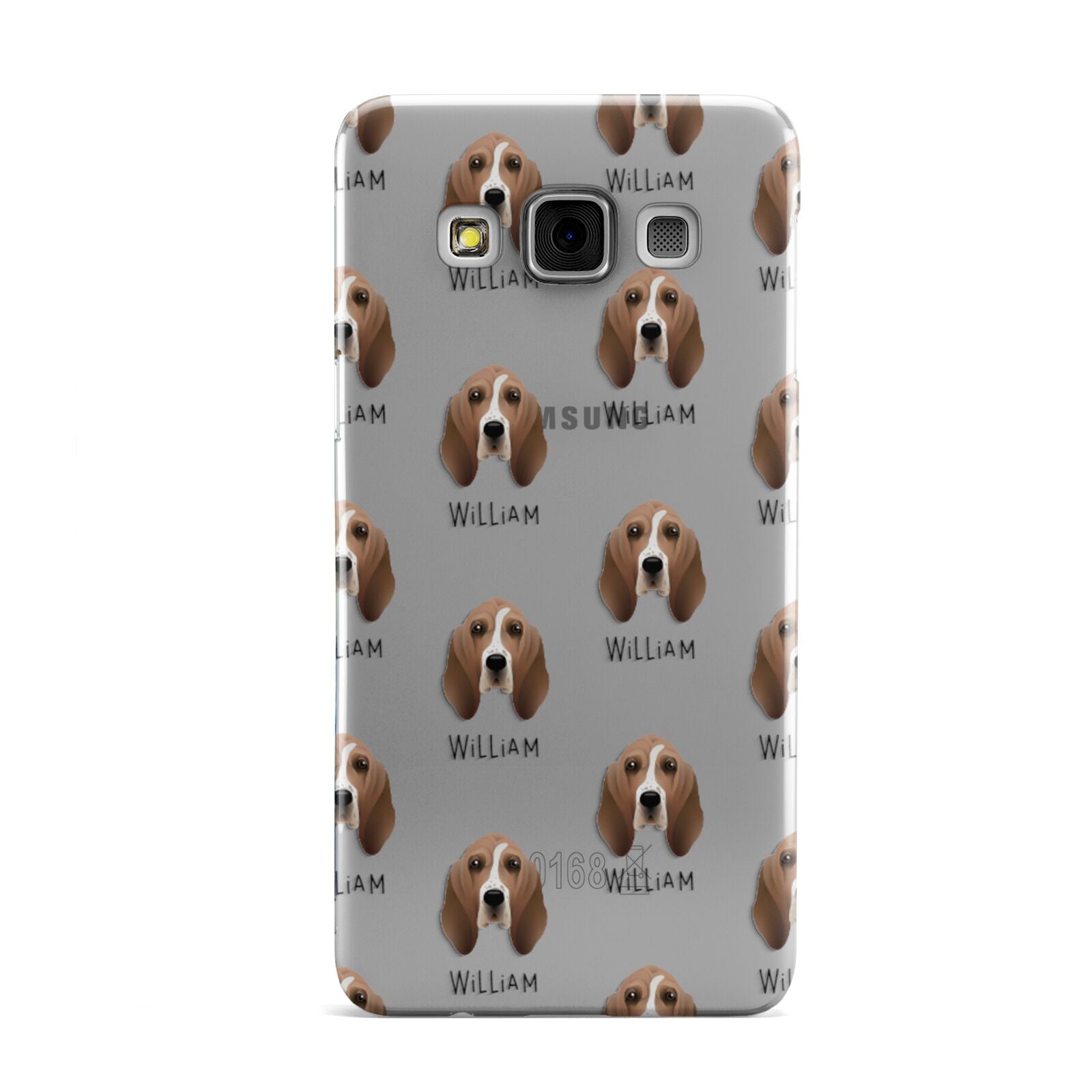 Basset Hound Icon with Name Samsung Galaxy A3 Case