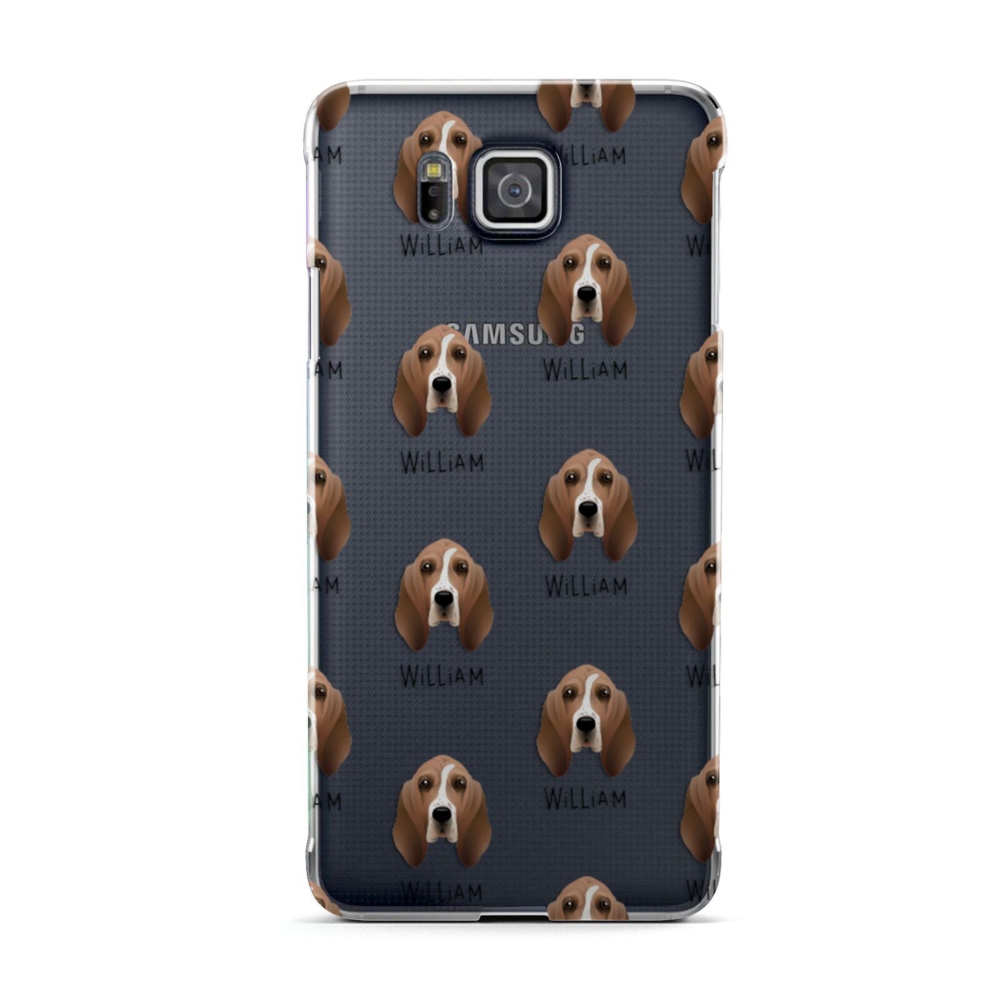 Basset Hound Icon with Name Samsung Galaxy Alpha Case