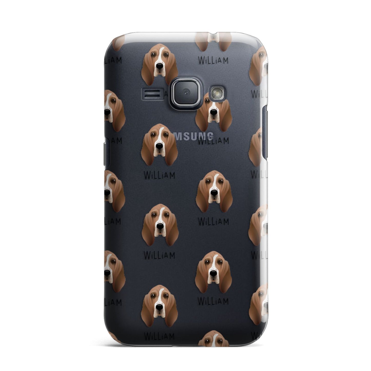 Basset Hound Icon with Name Samsung Galaxy J1 2016 Case