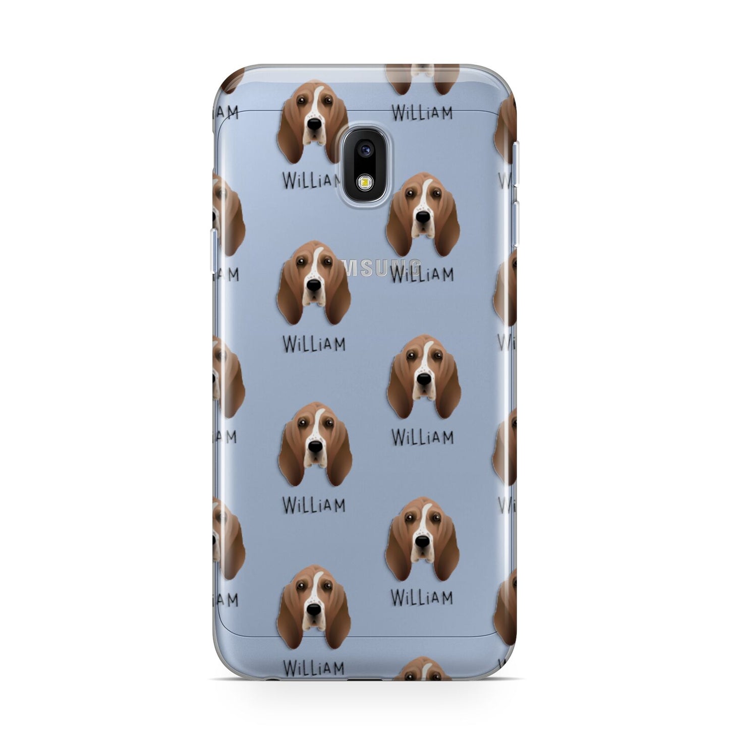 Basset Hound Icon with Name Samsung Galaxy J3 2017 Case