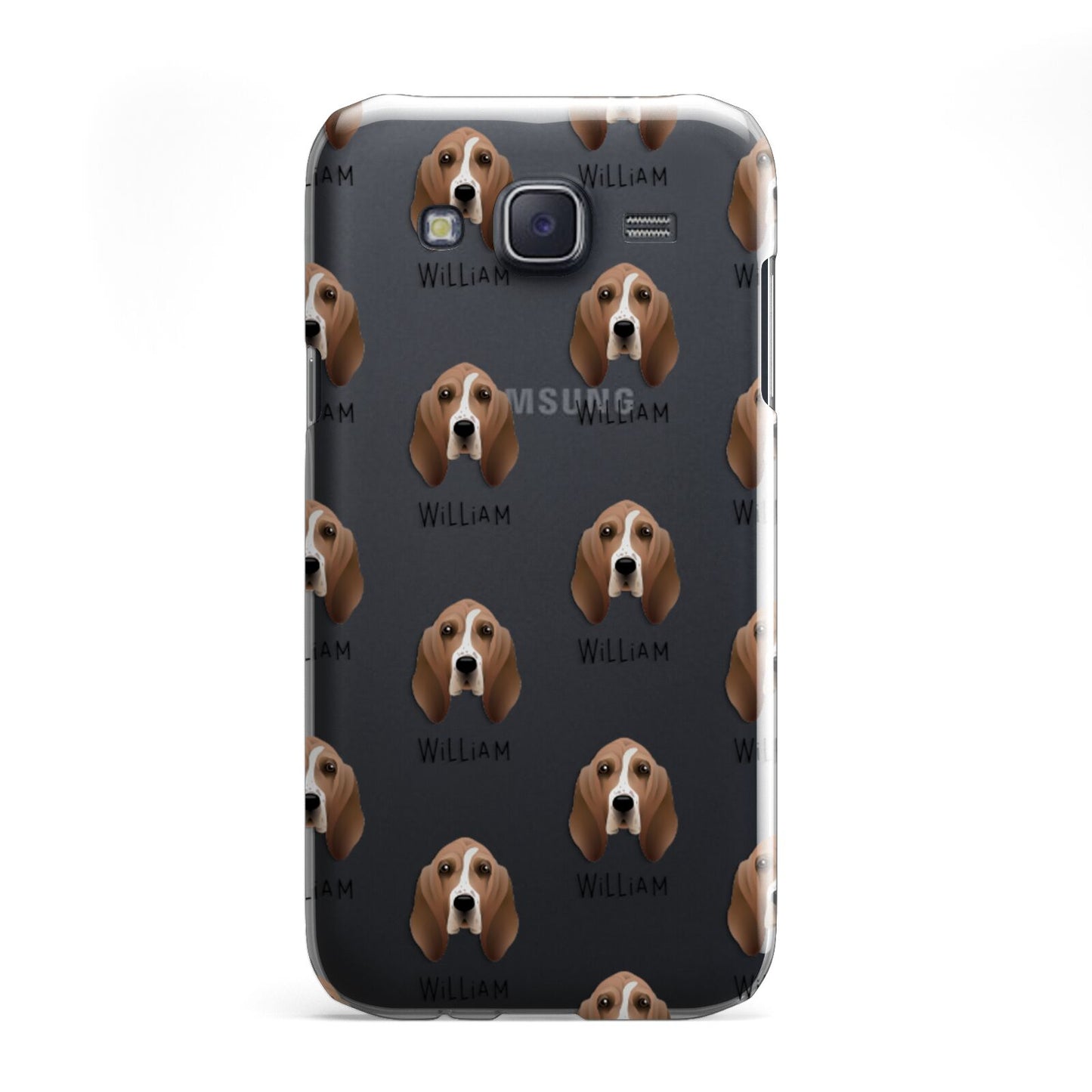 Basset Hound Icon with Name Samsung Galaxy J5 Case