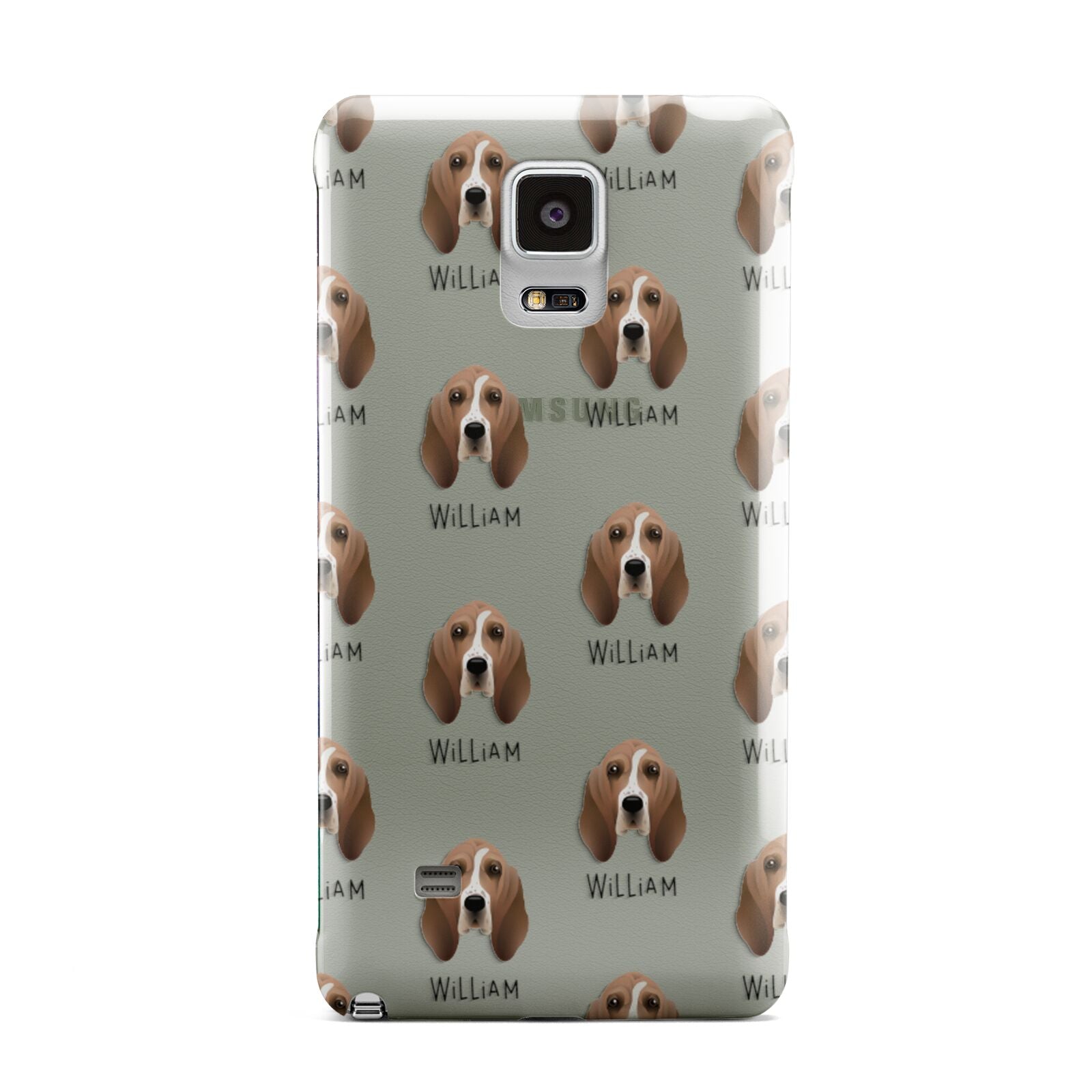 Basset Hound Icon with Name Samsung Galaxy Note 4 Case