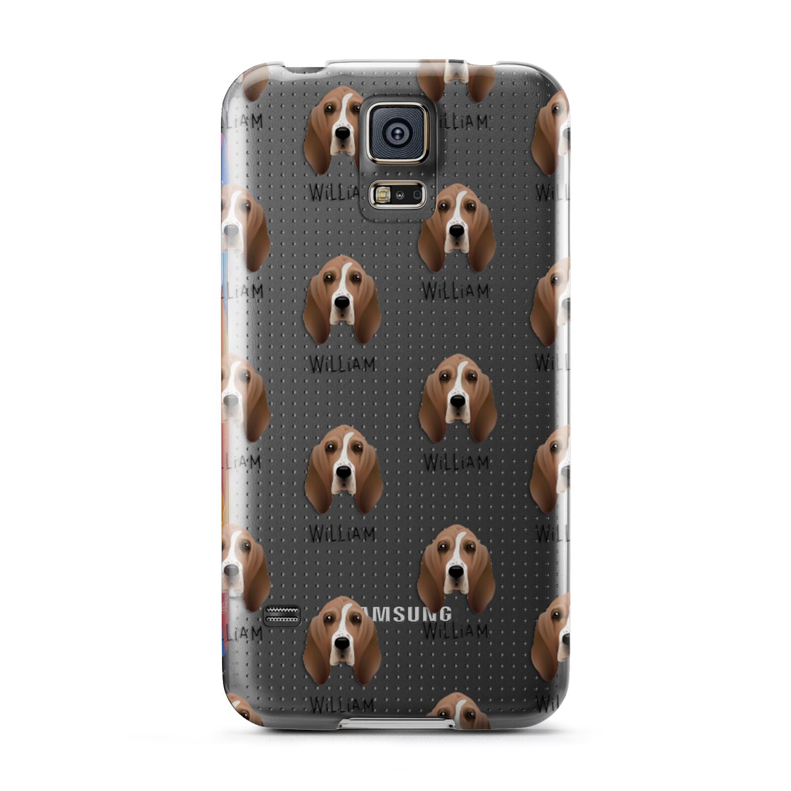 Basset Hound Icon with Name Samsung Galaxy S5 Case
