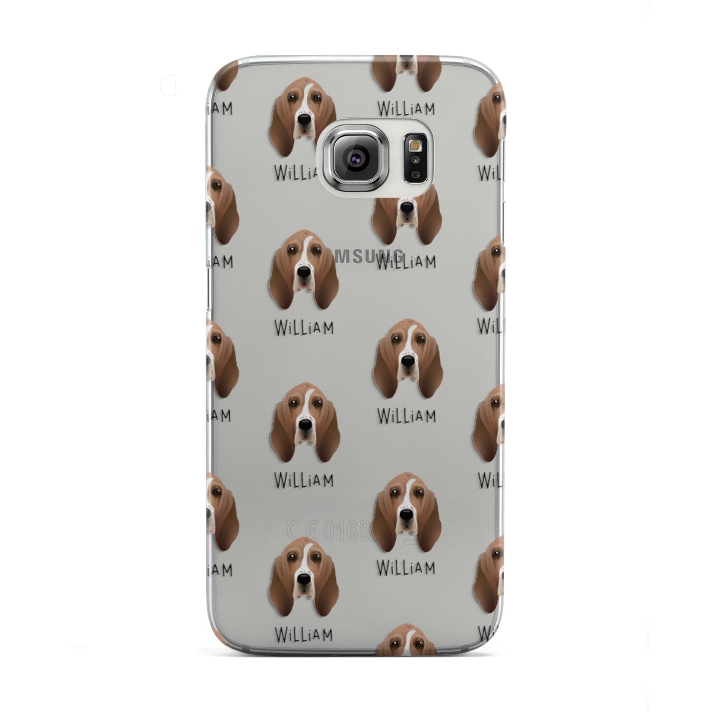 Basset Hound Icon with Name Samsung Galaxy S6 Edge Case