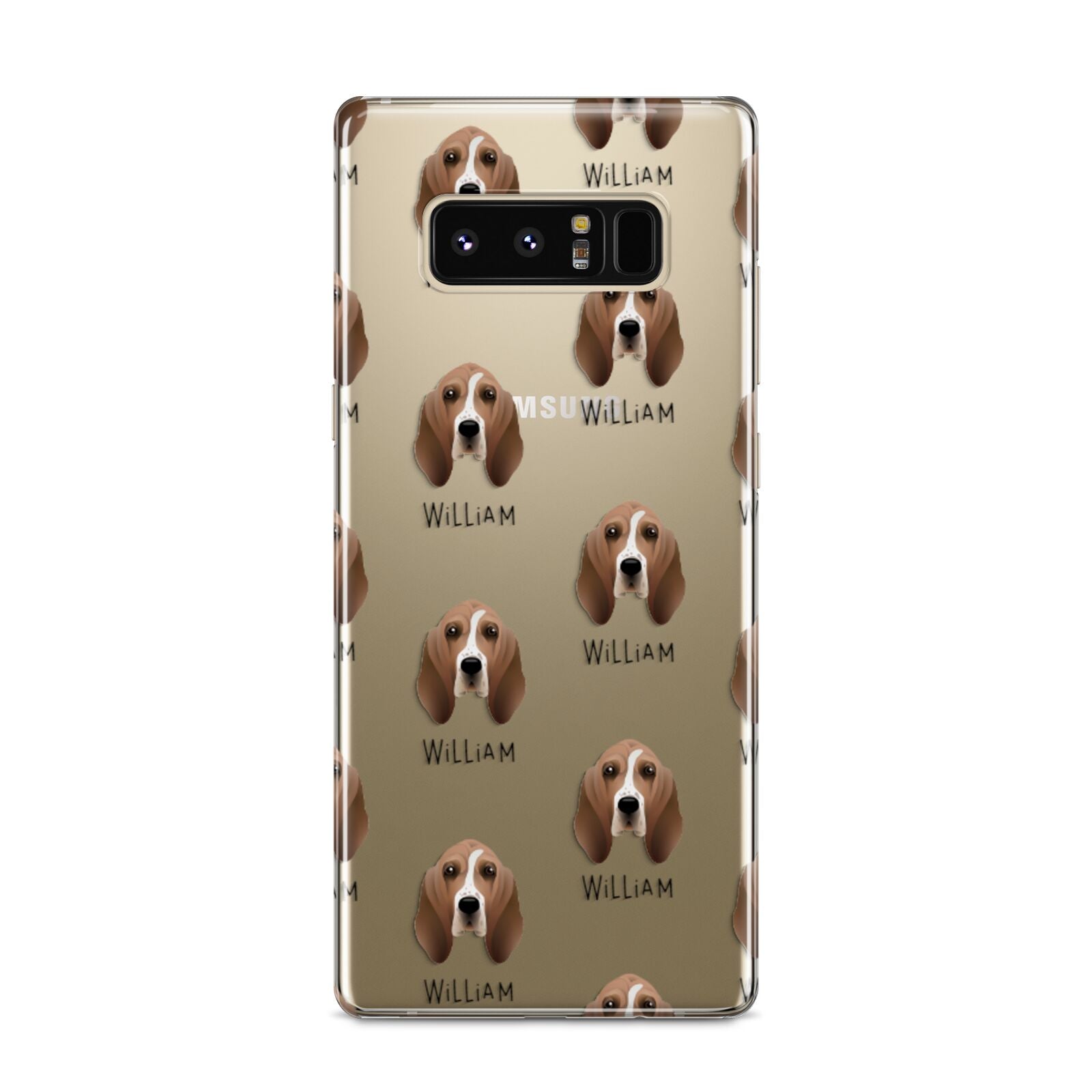 Basset Hound Icon with Name Samsung Galaxy S8 Case