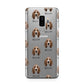 Basset Hound Icon with Name Samsung Galaxy S9 Plus Case on Silver phone