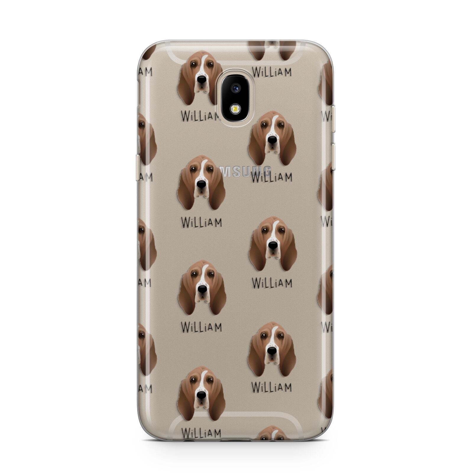 Basset Hound Icon with Name Samsung J5 2017 Case