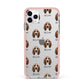 Basset Hound Icon with Name iPhone 11 Pro Max Impact Pink Edge Case