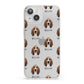 Basset Hound Icon with Name iPhone 13 Clear Bumper Case