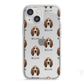 Basset Hound Icon with Name iPhone 13 Mini TPU Impact Case with White Edges