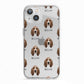 Basset Hound Icon with Name iPhone 13 TPU Impact Case with White Edges