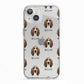 Basset Hound Icon with Name iPhone 13 TPU Impact Case with White Edges