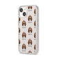 Basset Hound Icon with Name iPhone 14 Clear Tough Case Starlight Angled Image