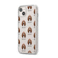 Basset Hound Icon with Name iPhone 14 Plus Clear Tough Case Starlight Angled Image