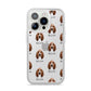 Basset Hound Icon with Name iPhone 14 Pro Clear Tough Case Silver
