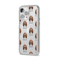 Basset Hound Icon with Name iPhone 14 Pro Max Clear Tough Case Silver Angled Image