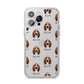 Basset Hound Icon with Name iPhone 14 Pro Max Clear Tough Case Silver