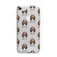 Basset Hound Icon with Name iPhone 7 Bumper Case on Silver iPhone