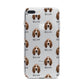 Basset Hound Icon with Name iPhone 7 Plus Bumper Case on Silver iPhone