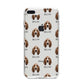 Basset Hound Icon with Name iPhone 8 Plus Bumper Case on Silver iPhone