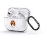 Basset Hound Personalised AirPods Glitter Case 3rd Gen Side Image