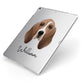 Basset Hound Personalised Apple iPad Case on Silver iPad Side View
