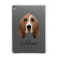 Basset Hound Personalised Apple iPad Grey Case