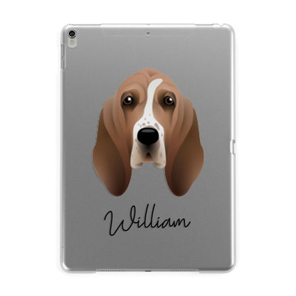 Basset Hound Personalised Apple iPad Silver Case