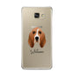 Basset Hound Personalised Samsung Galaxy A9 2016 Case on gold phone