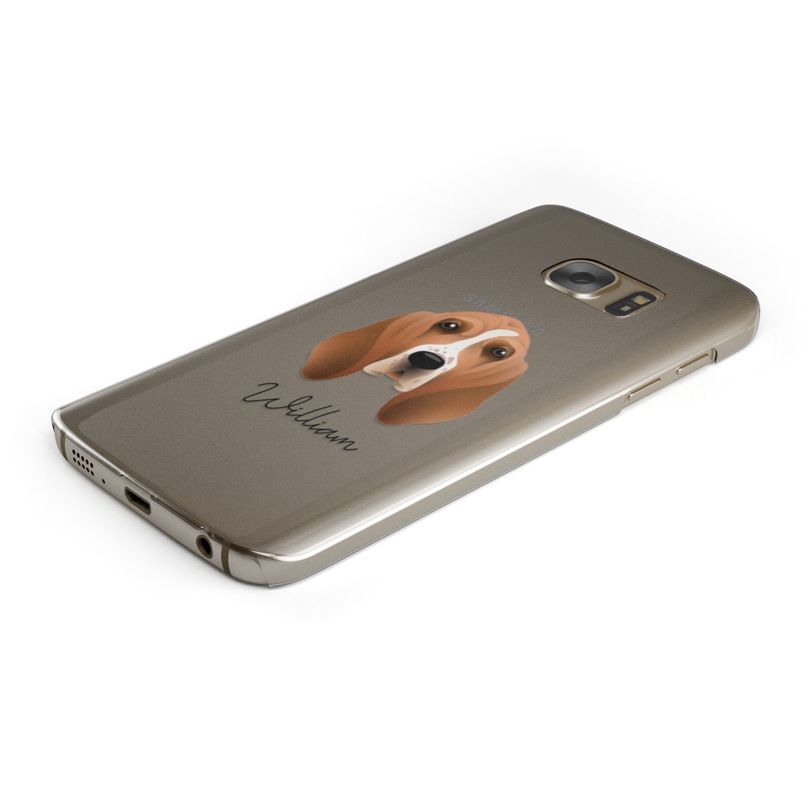 Basset Hound Personalised Samsung Galaxy Case Bottom Cutout