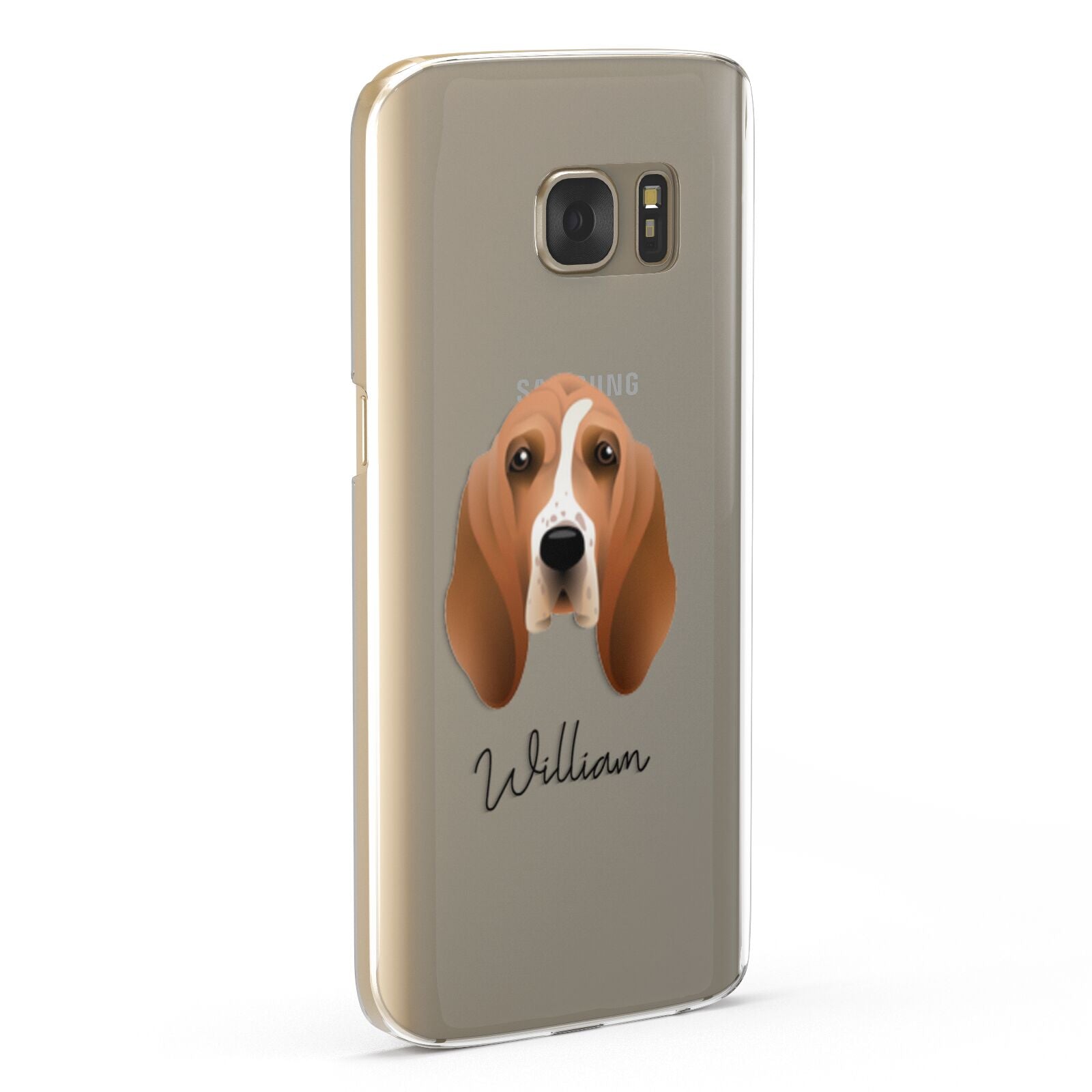 Basset Hound Personalised Samsung Galaxy Case Fourty Five Degrees