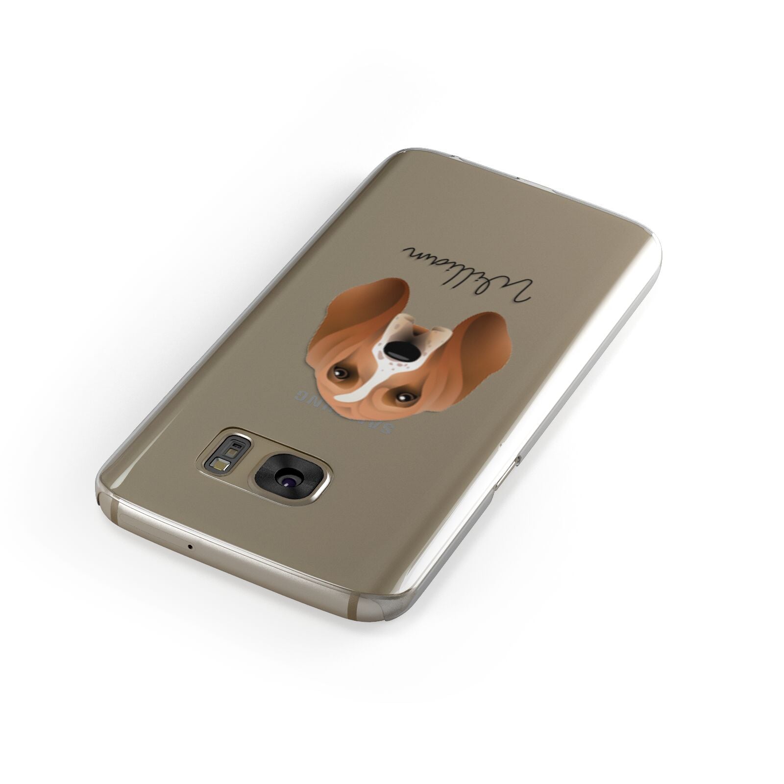 Basset Hound Personalised Samsung Galaxy Case Front Close Up