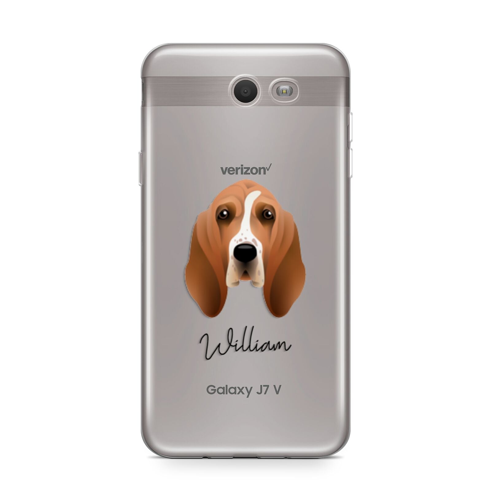 Basset Hound Personalised Samsung Galaxy J7 2017 Case