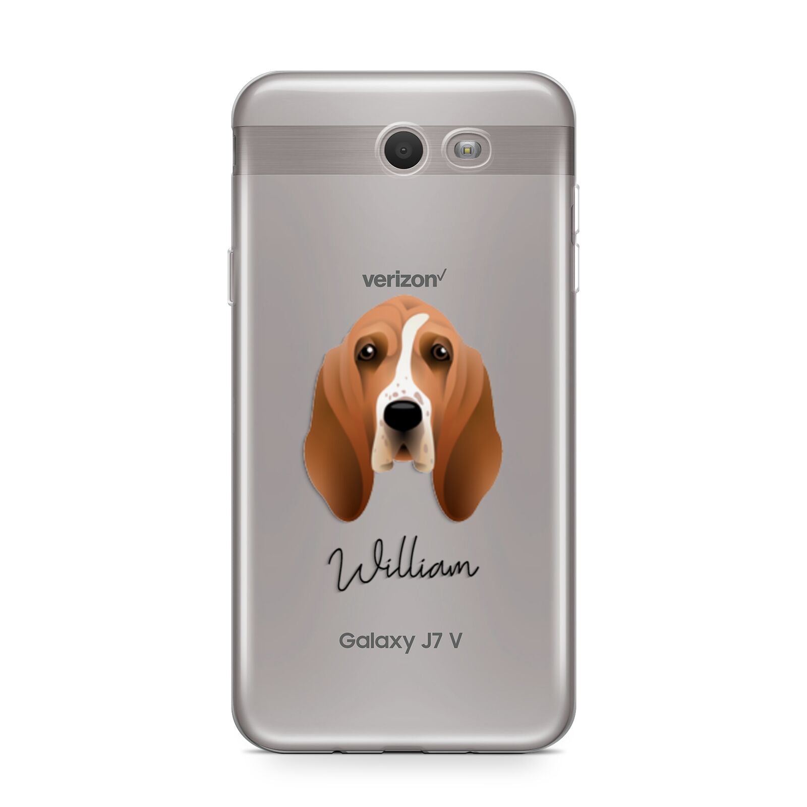 Basset Hound Personalised Samsung Galaxy J7 2017 Case