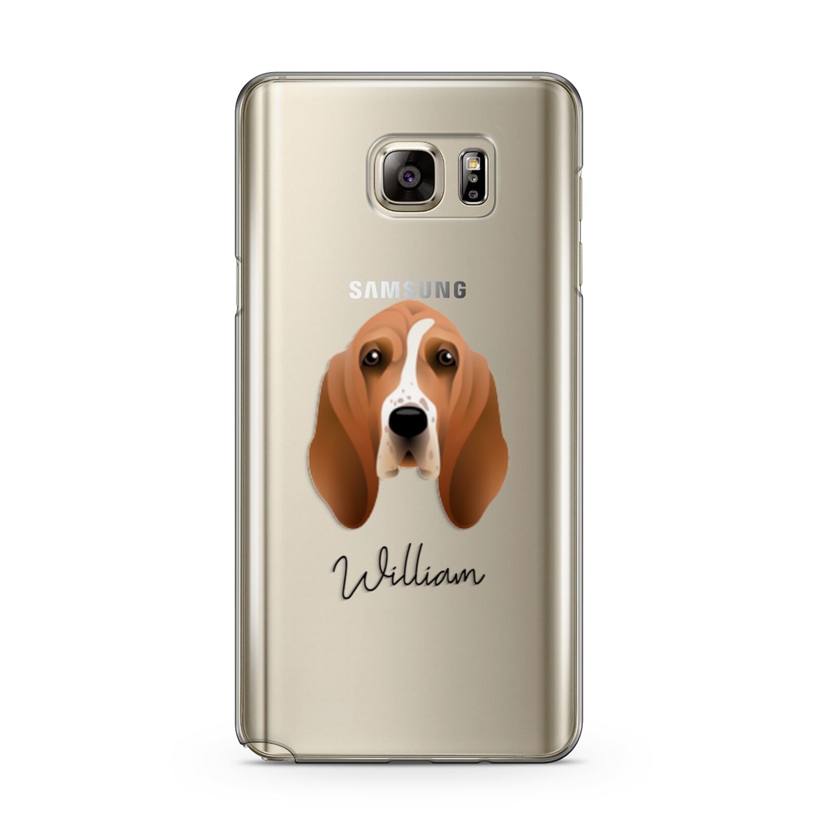 Basset Hound Personalised Samsung Galaxy Note 5 Case