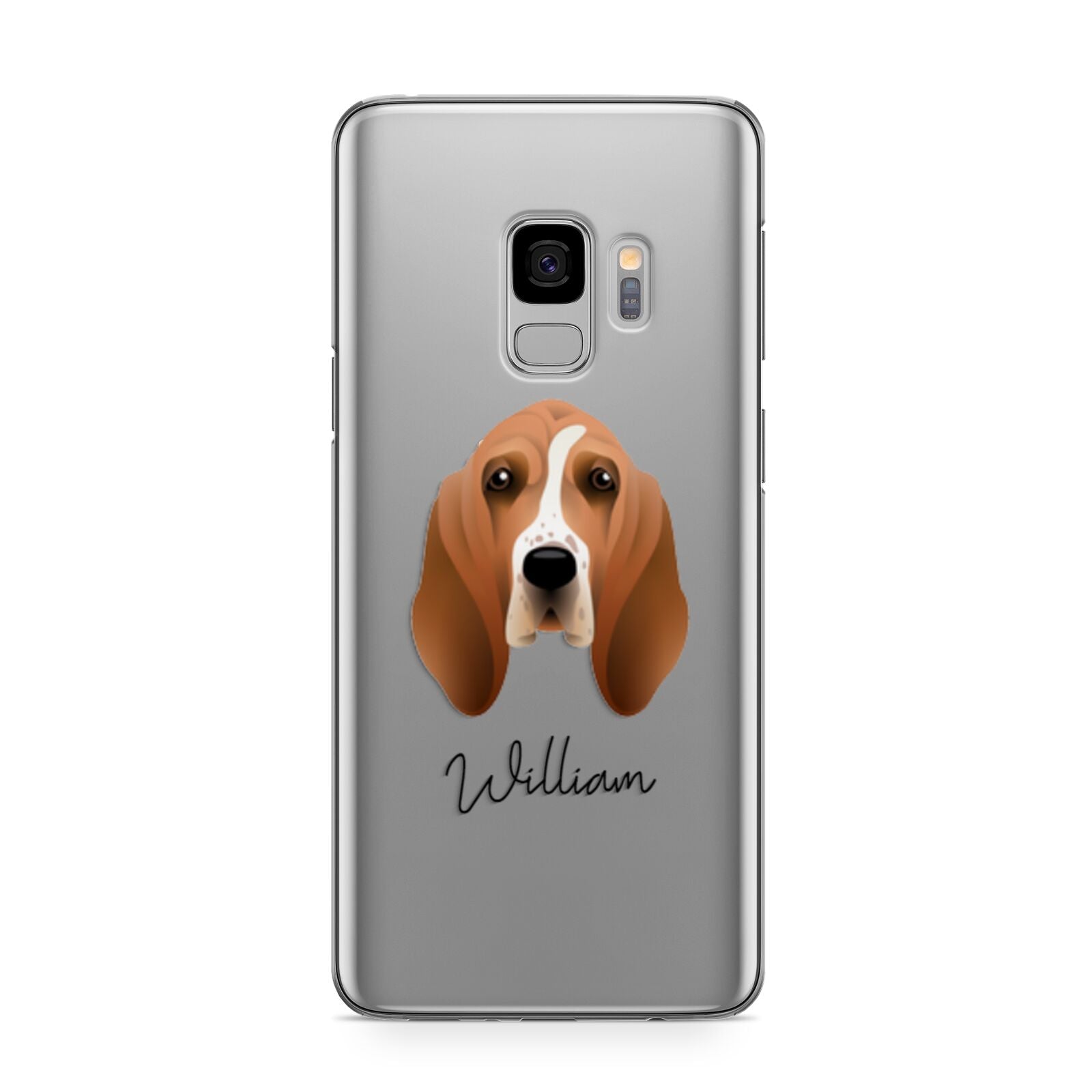 Basset Hound Personalised Samsung Galaxy S9 Case