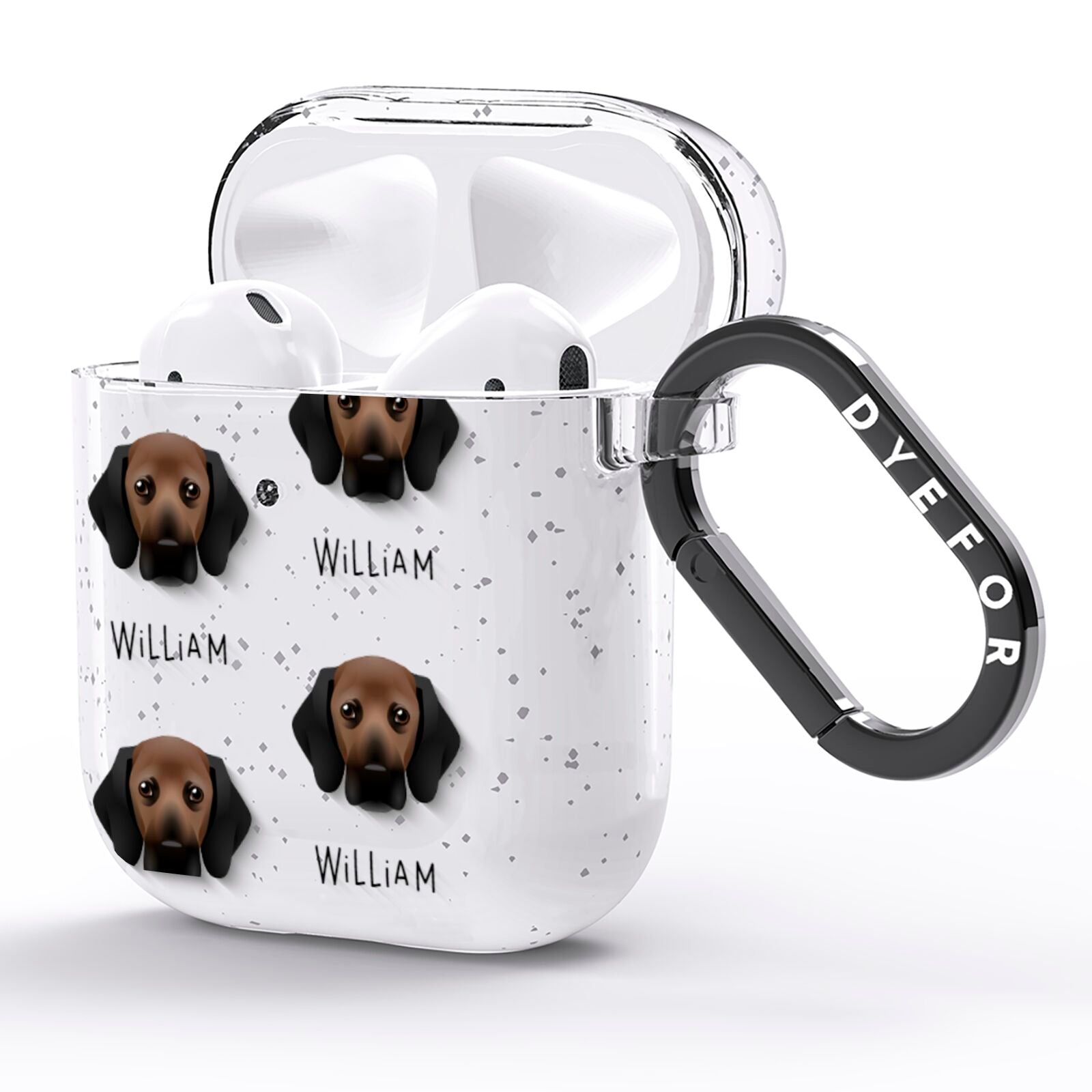 Bassugg Icon with Name AirPods Glitter Case Side Image