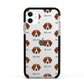 Bassugg Icon with Name Apple iPhone 11 in White with Black Impact Case