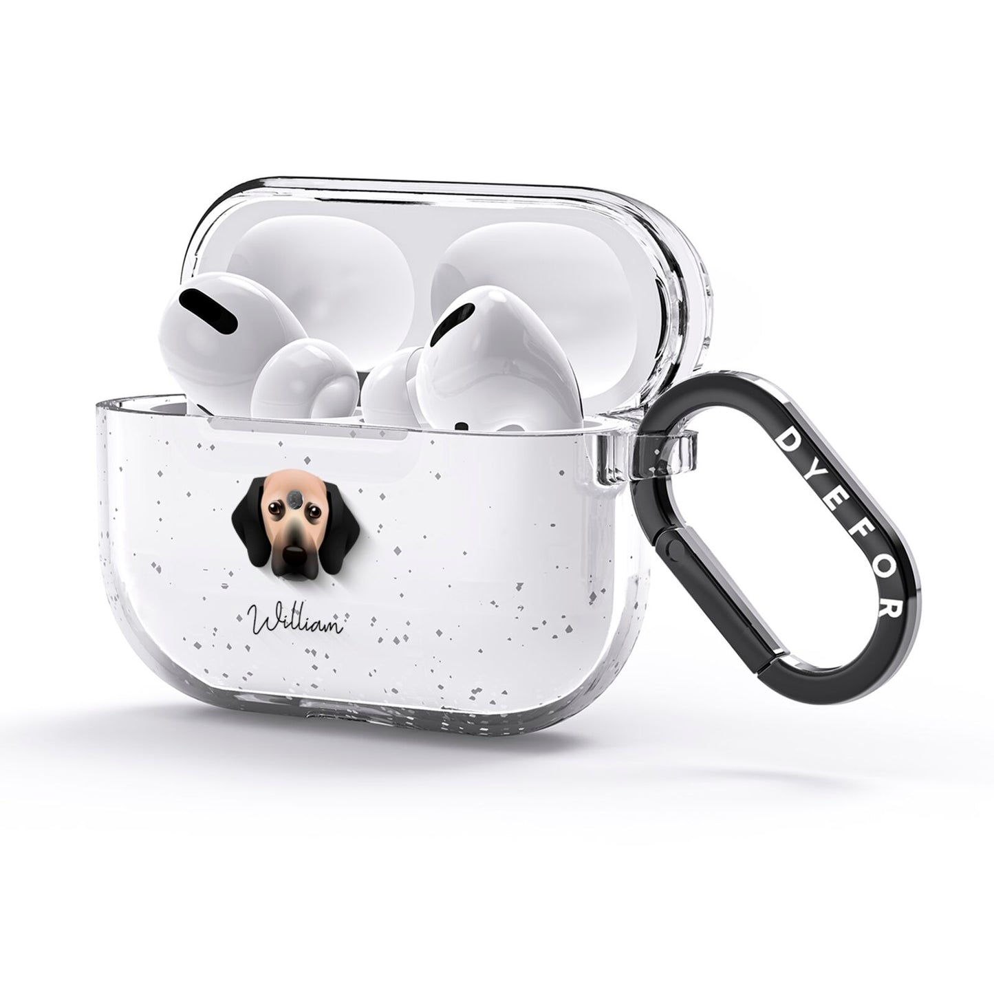 Bassugg Personalised AirPods Glitter Case 3rd Gen Side Image