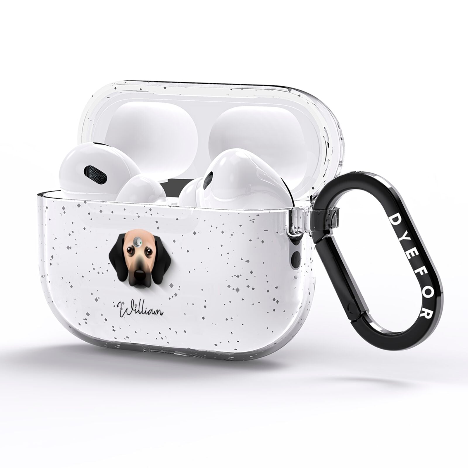 Bassugg Personalised AirPods Pro Glitter Case Side Image